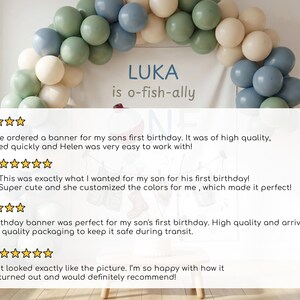 Ofishally one birthday, fishing high chair banner, the big one party decoration image 5