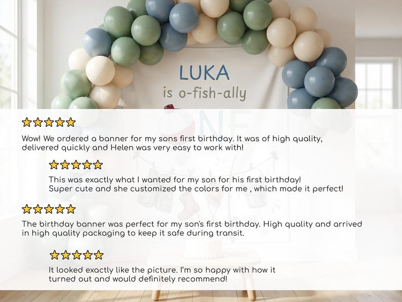 Ofishally one birthday, fishing high chair banner, the big one party decoration image 5