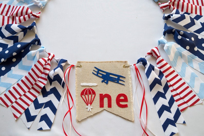 Airplane 1st Birthday High Chair Banner