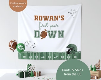 First Year Down Backdrop Banner