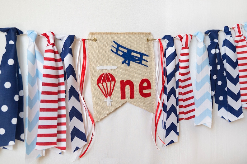 Airplane 1st Birthday High Chair Banner