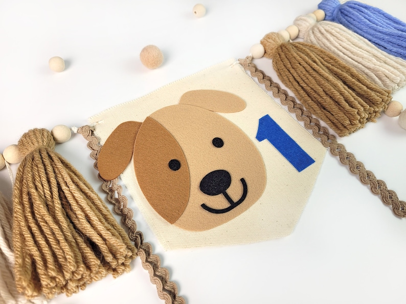 Puppy 1st birthday highchair banner