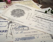 Interesting set of 8 Antique French Mainly handwritten paying Certificates of big French enterprises, dated 1930 39 s.