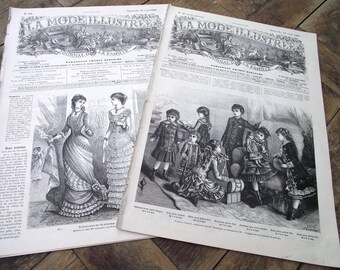 La Mode Illustree - N°44 Du 28 Octobre 1866 - Magazine De Mode Française Ancien - 1ère édition