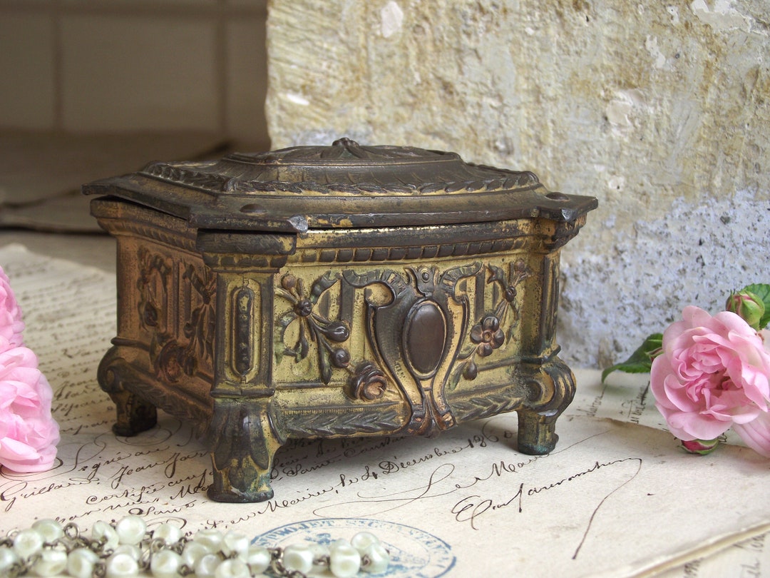 Antique French Silver Plate Jewellery Box Jewellery Casket Etsy