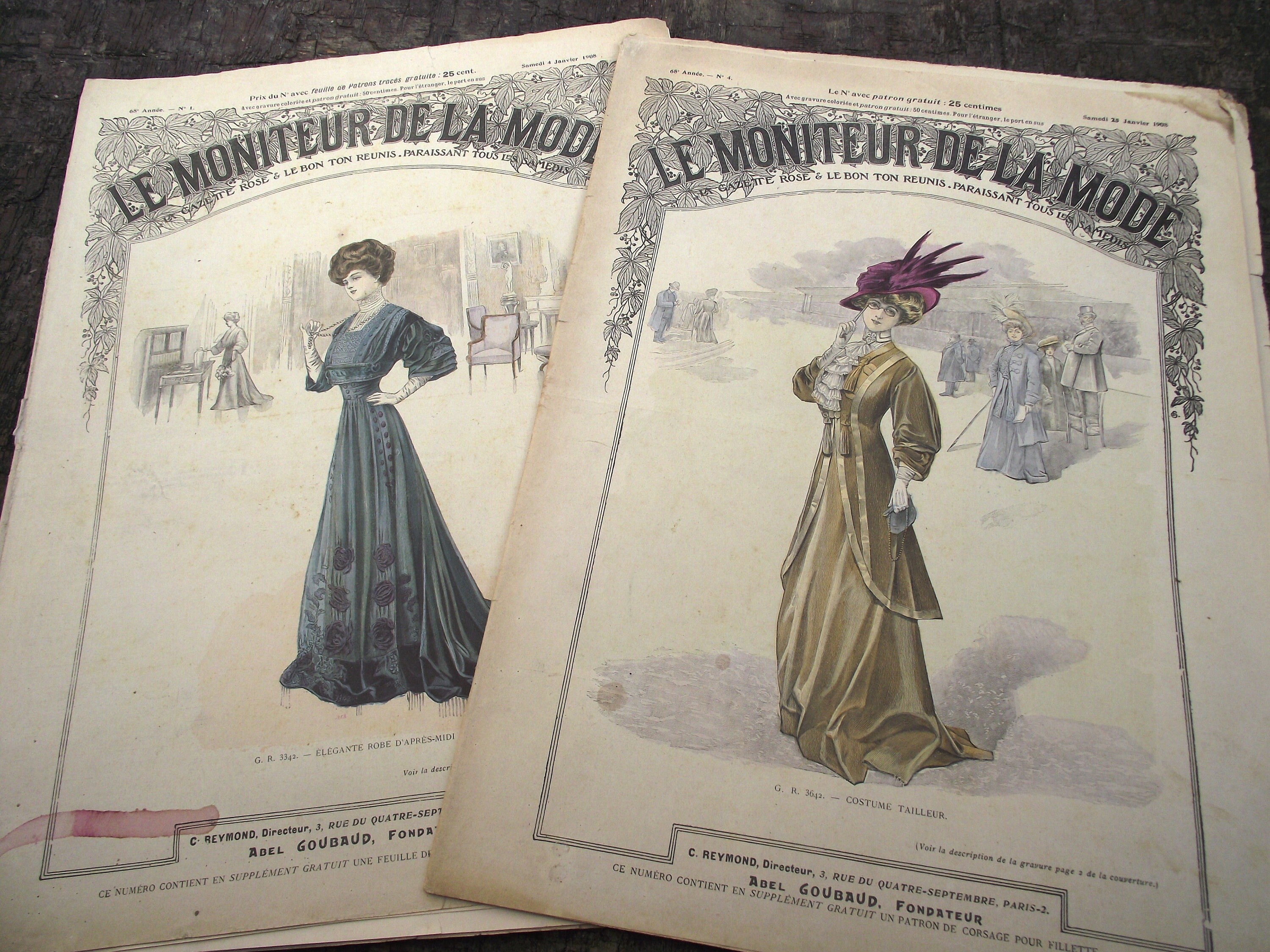 Fashion Design Art, Le Moniteur de la Mode, French Antique