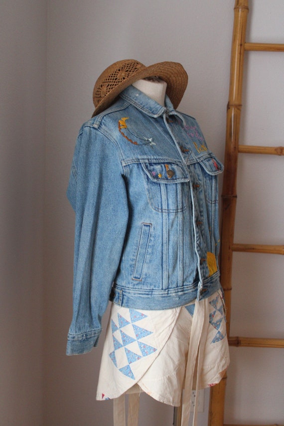 Stunning 70s 80s Wrangler LightWash Crop Small Su… - image 3