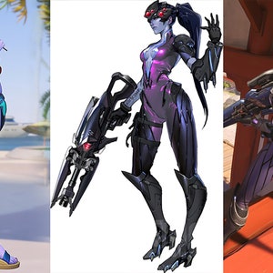 Widowmaker (amélie Lacroix) Costume/cosplay Temporary Tattoo From