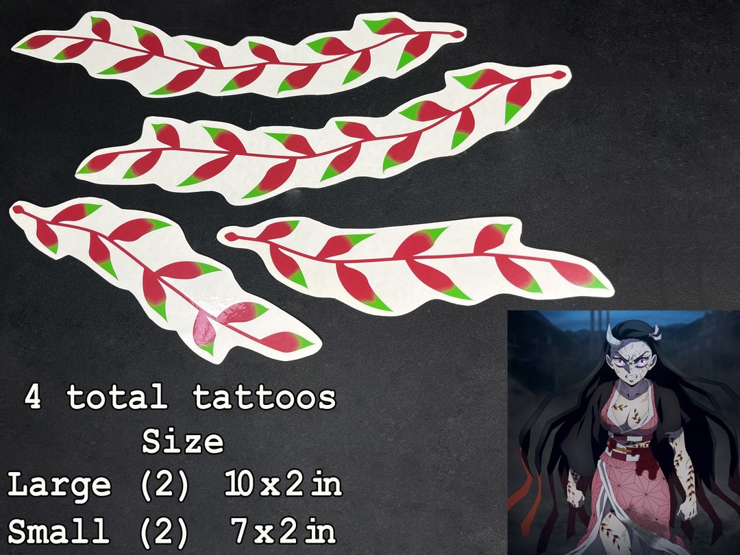 Anime Demon Cosplay Temporary Tattoo | Devil Corps | Hashira Training