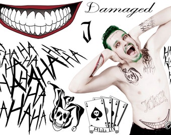 Joker Smile Tattoo Etsy