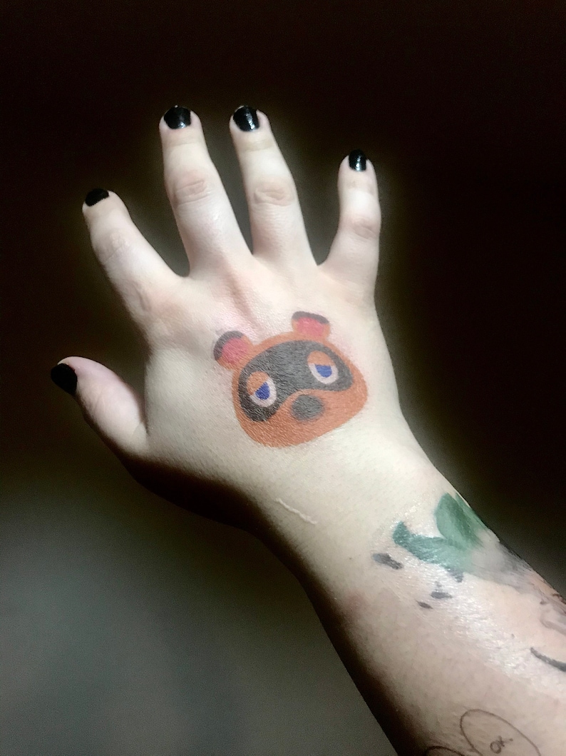 Animal Crossing Temporary Tattoo Set Tom Nook Balloon - Etsy