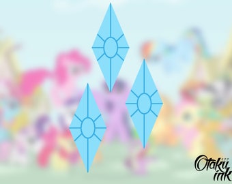 Rarity's Cutie Mark Temporary Tattoo | My Little Pony | Cutie Map Summon Version | MLP Cosplay | Halloween Costume | Mane Six | MLP