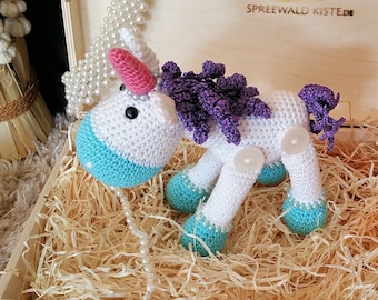 Häkeltier, Amigurumi, schönes Einhorn *Lucie*