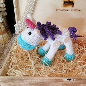 Häkeltier, Amigurumi, schönes Einhorn *Lucie*