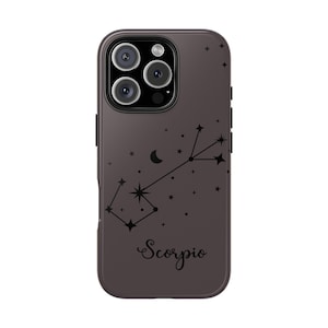 Skorpion iPhone Hülle Custom - Astrologie Karte iPhone Hülle Geschenk für Sie, Tough Case Geschenk für Ihn iPhone 16, 15, 14, 13, 12, 11 Samsung