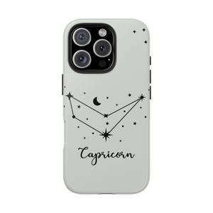 Steinbock iPhone Hülle Custom - Astrologie Karte iPhone Case Geschenk für Sie, Tough Case Geschenk für Ihn iPhone 16, 15, 14, 13, 12, 11 Samsung