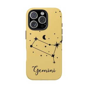 Gemini iPhone Case Custom - Astrologie Karte iPhone Case Geschenk für Sie, Tough Case Geschenk für Ihn iPhone 16, 15, 14, 13, 12, 11 Samsung