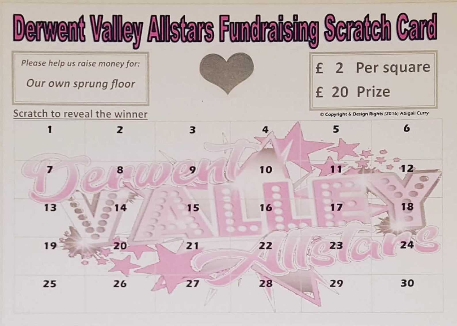 Personalised Fundraising Scratch Cards Etsy