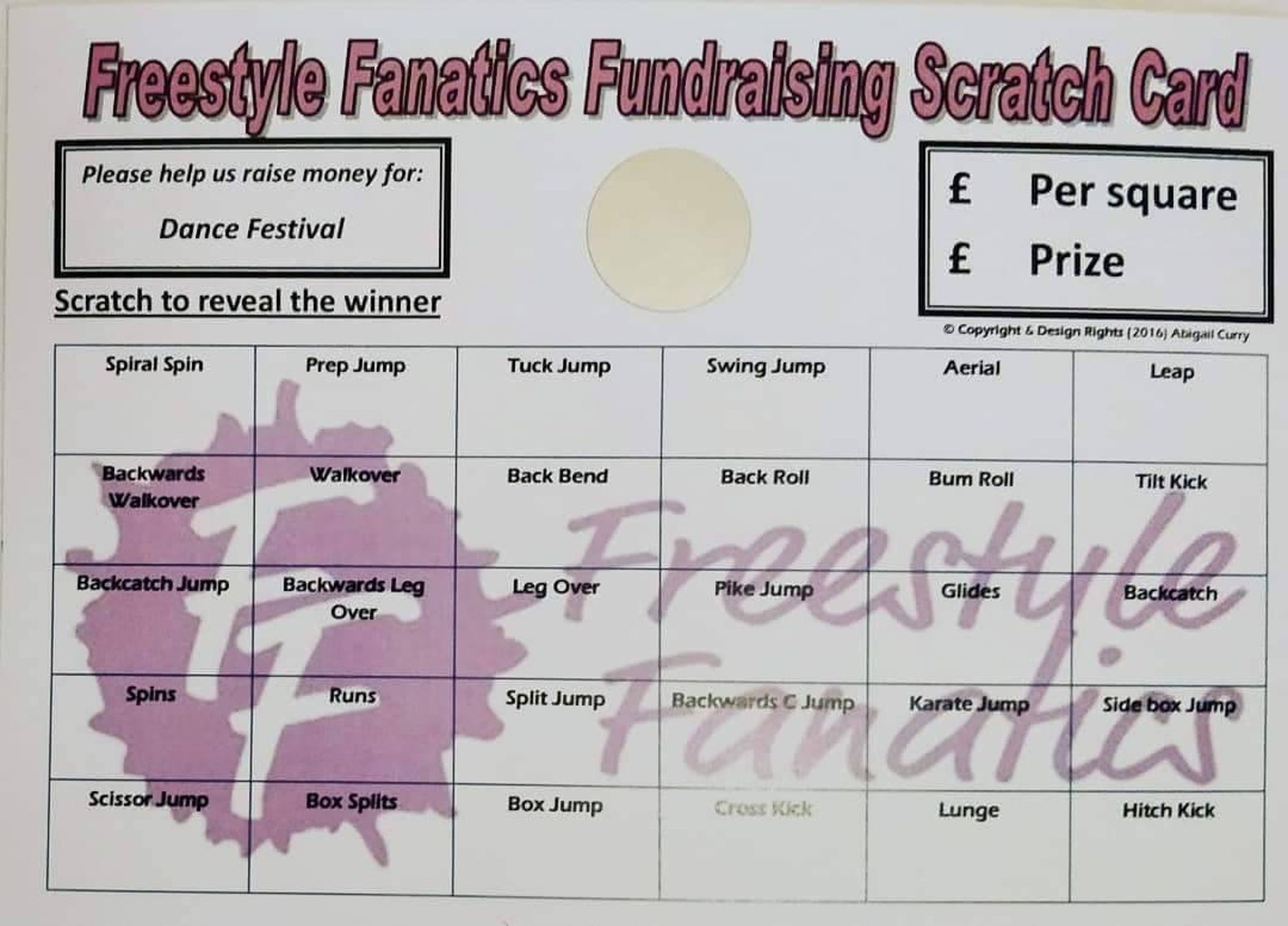 Personalised Fundraising Scratch Cards Etsy