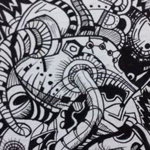 Astronaut II (2015): Black & White Art Card - digital drucken und montiert (lesen Sie Detail)