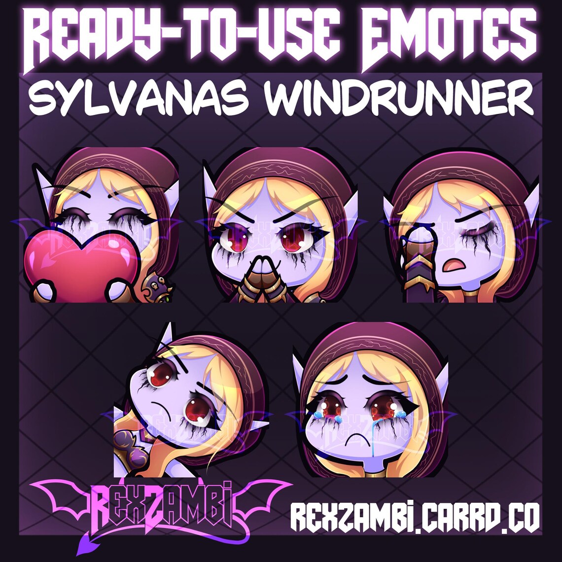 Sylvanas Windrunner Twitch Emotes Ready to Use World of Warcraft