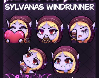 Sylvanas Windrunner | Twitch Emotes | Ready To Use | World of Warcraft | WoW | Streamer Emotes | WoW Emotes | Dead Emote | Heart Emote
