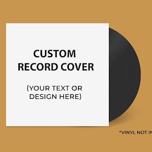 Custom Vinyl Cover Front & Back Custom Vinyl Jacket 12 inch Cover Anniversary Wedding Guest Book Fast Shipping - No Vinyl Included - USA