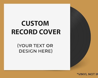 Custom Vinyl Cover Front & Back Custom Vinyl Jacket 12 inch Cover Anniversary Wedding Guest Book Fast Shipping - No Vinyl Included - USA