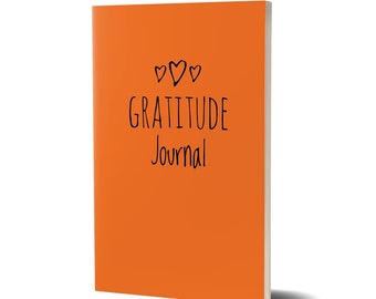 Gratitude Journal,Orange Cover, Gratitude Prompts,Self Care Gift, Personal Planner, Gratitude Journal, Time Management Planner