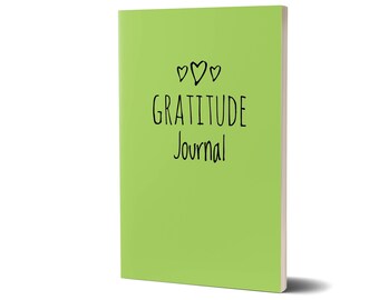 Diario de gratitud, cubierta de corazón (verde), diarios de gratitud, diario inspirador, regalos de baby shower, regalos de agradecimiento
