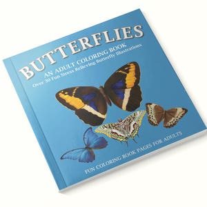 Butterflies Coloring Book, Over 30 Illustrations, Coloring Pages, Adult Coloring Books, Adult Coloring Pages, Coloring Books for Adults