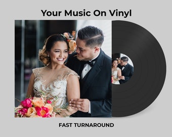 MAKE YOUR own record Custom Vinyl Two Sides Fully Custom Vinyl Record - 20 Mins Per Side - 40 Mins Total - Fast Shipping - Made In USA