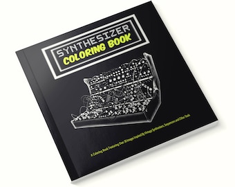 Synthesizer Coloring Book /  / Adult Coloring Book / Synthesizer Lover Gift / Musician Gift