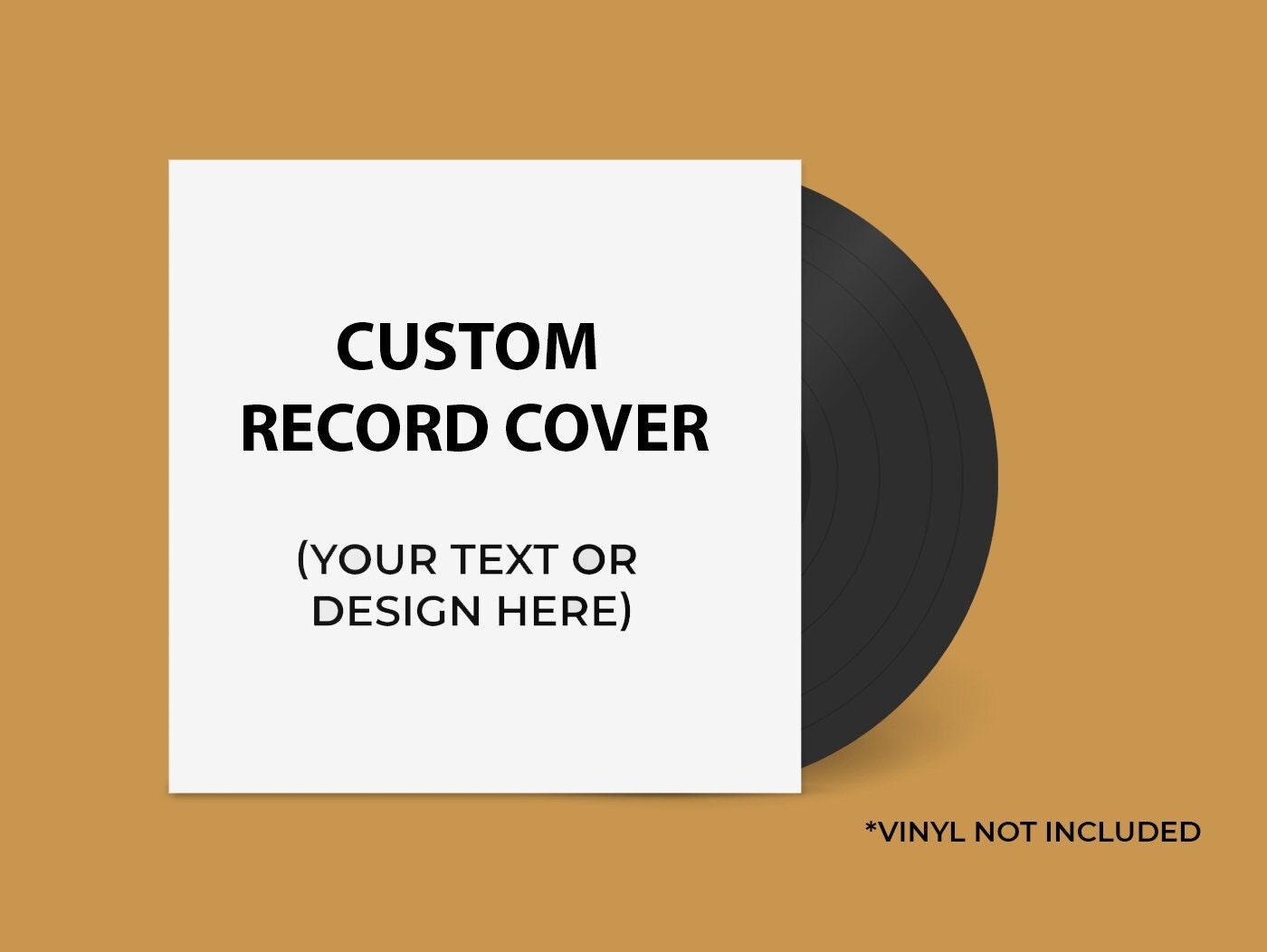 Custom Vinyl Cover Front & Back Custom Vinyl Jacket 12 inch Cover Anniversary Wedding Guest Book Fast Shipping - No Vinyl Included - USA