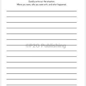 May include: A white journal page with the text "DESCRIBE YOUR DREAM" and lined spaces for writing. The prompt asks the user to write about the situation, where they were, who they were with, and what happened. The top has a space for the date.