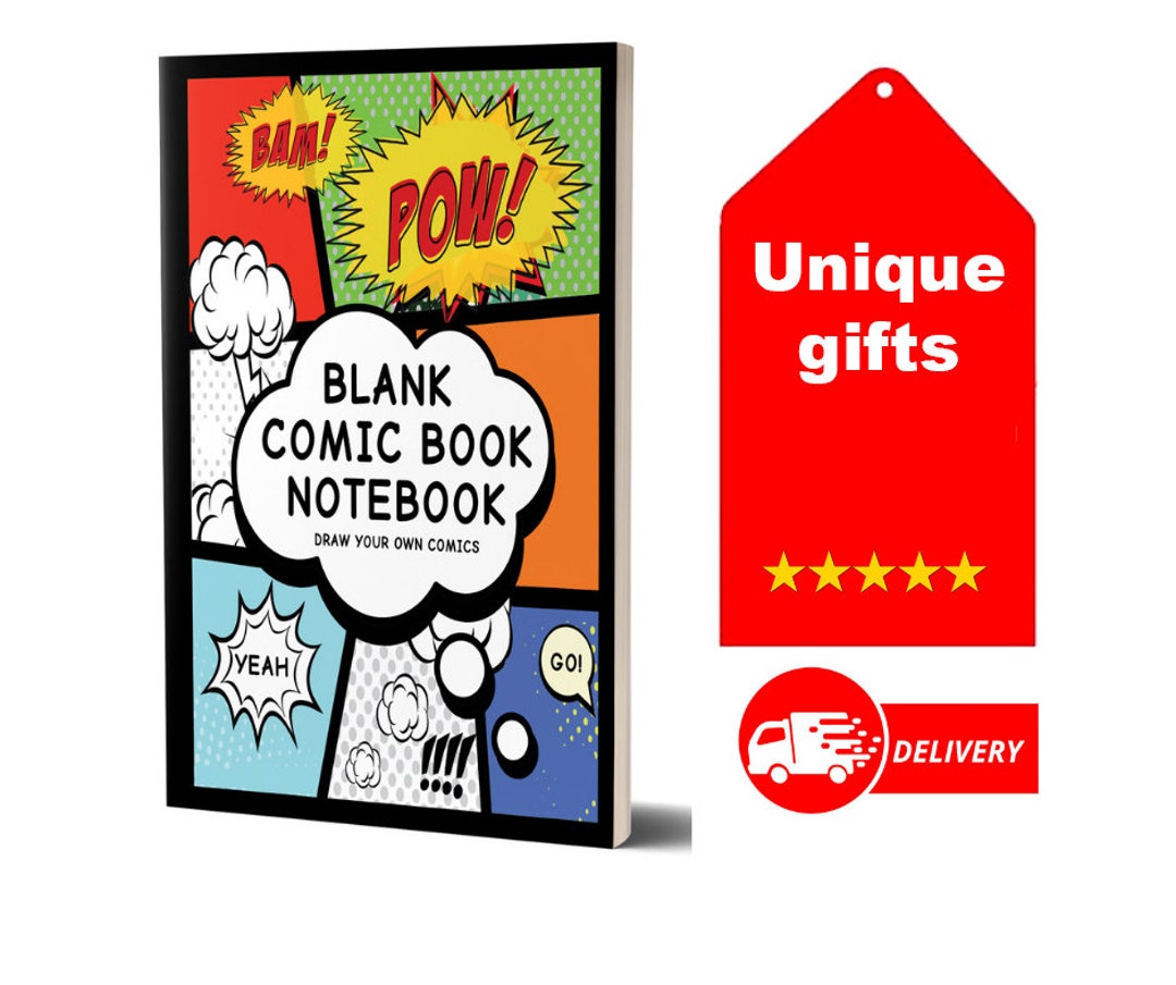Blank Comic Book For Kids : Create Your Own Comics With This Comic Book  Journal Notebook: Over 100 Pages Large Big 8.5 x 11 Cartoon / Comic Book