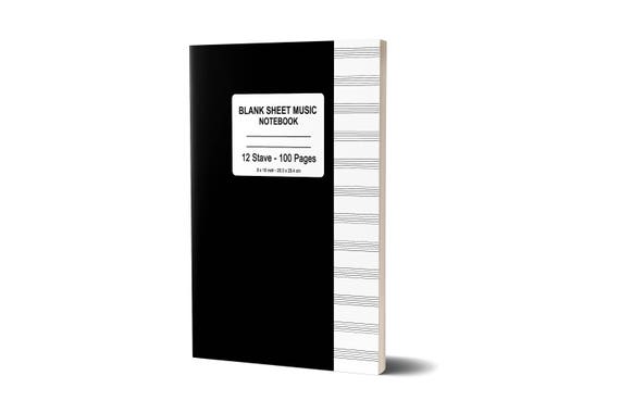blank sheet music notebook black cover manuscript paper songwriting journal music gifts sheet music notebook musician gifts blank manuscript paper