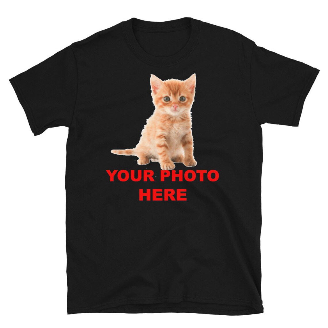 Custom Pet Photo Tshirt Personalized Cat Shirt Photo Etsy