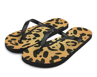 Animal Print Leopard | Flip Flop Sandals | Unique Slippers for Women and Men