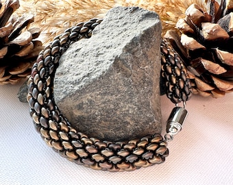 Rope Bracelet - Metallic Leather