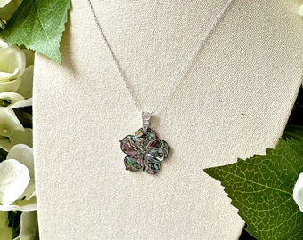 Abalone Shell Flower Necklace