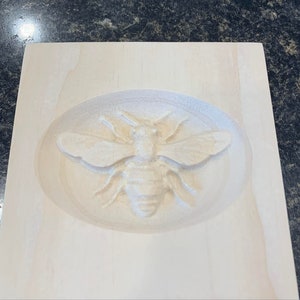 Honey Bee Engraved Wood Trim Block - Square Rosette