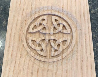 Celtic Engraving Trim Wood, Corner Trim Block, Door Trim Block, Window Trim Block, Home Improvement Trim Block, Square