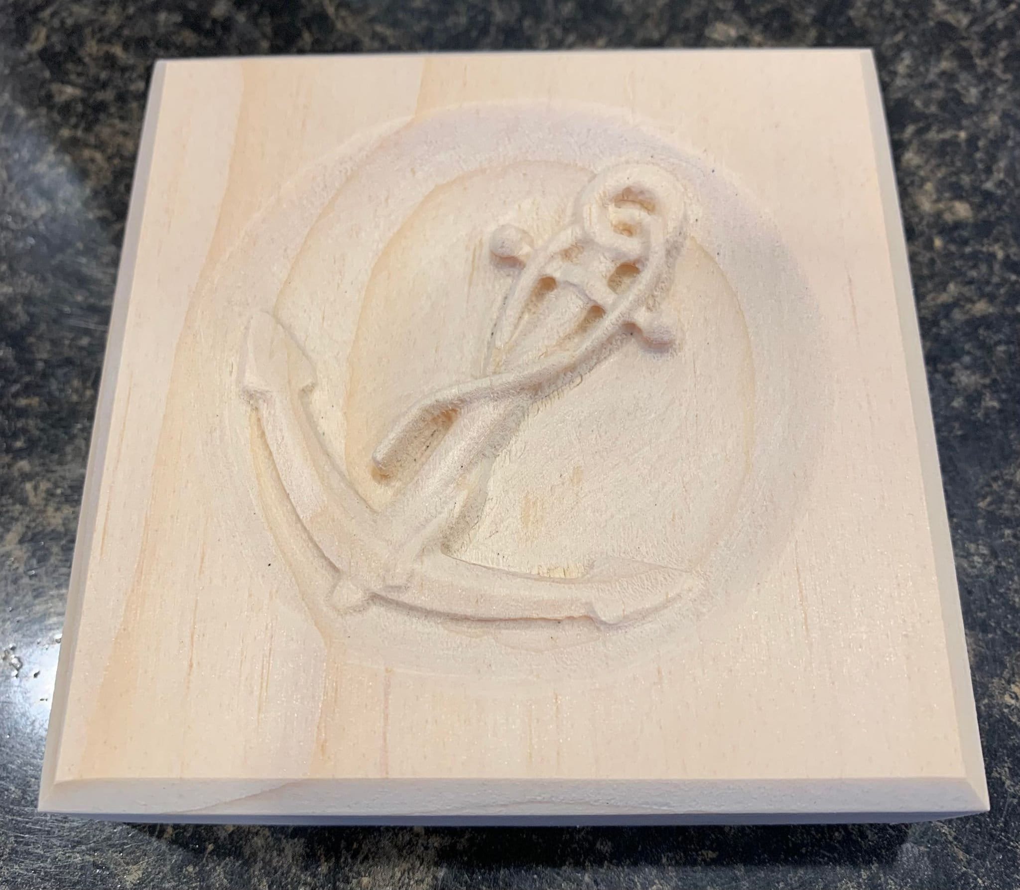 Anchor Nautical Ocean Engraving Trim Wood, Corner Trim Block, Door Trim Block, Window Trim Block, Home Improvement, Square Rosette