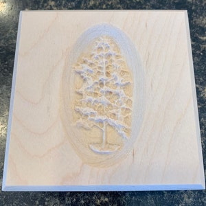 Lodgepole Pine Tree  2 Engraving Trim Wood Corner Trim Block, Door Trim Block Window Trim Block Home Improvement Trim Block Square Rosette