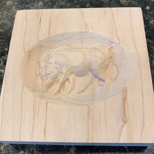 Wild Boar Engraved Wood Rosette: Wildlife Corner Trim Block