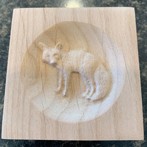 Fox Wildlife Engraving Trim Wood, Corner Trim Block, Door Trim Block, Window Trim Block, Home Improvement Trim Block, Square Rosette