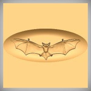 May include: A black and white line art illustration of a bat with its wings spread out. The bat is in a flying position with its head facing forward. The illustration is on a light brown background.