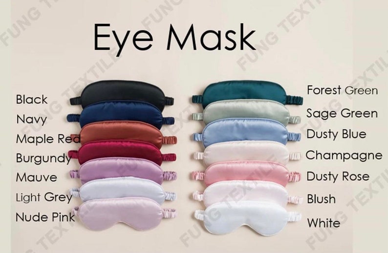 Luxury Satin Eye Masks Eye cover ups Sleep masks PamperRelaxation Spa image 3