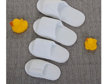 Wedding spa slippers | Pamper slippers | blank for personalisation | with transfers for home application